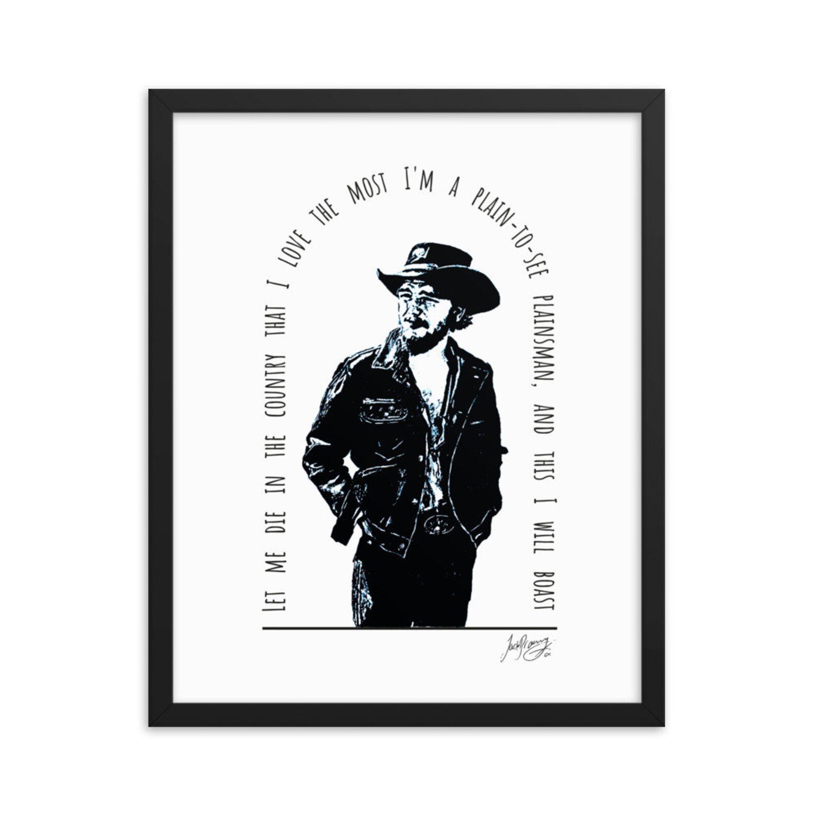 Colter Wall Lyric Framed Poster Etsy