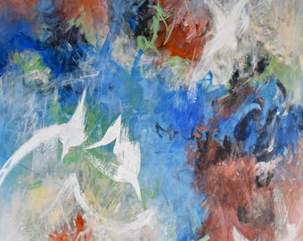The Migration, Mixed Media Painting, Original