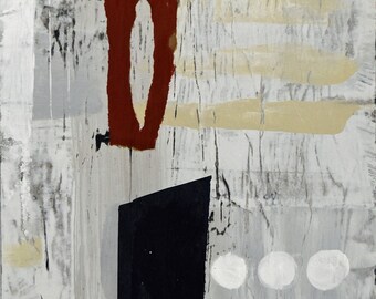 Original Abstract Painting  'Below the Surface'  Triptych Mixed Media