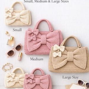 Crochet Bow Bag Pattern | Square Bow Handbag PDF | Coquette Crochet Purse | Y2K Aesthetic Bag | Beginner Friendly