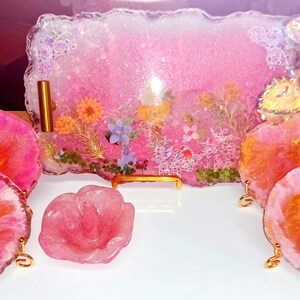 Flower preservation tray ring holder makeup jewelry display perfume