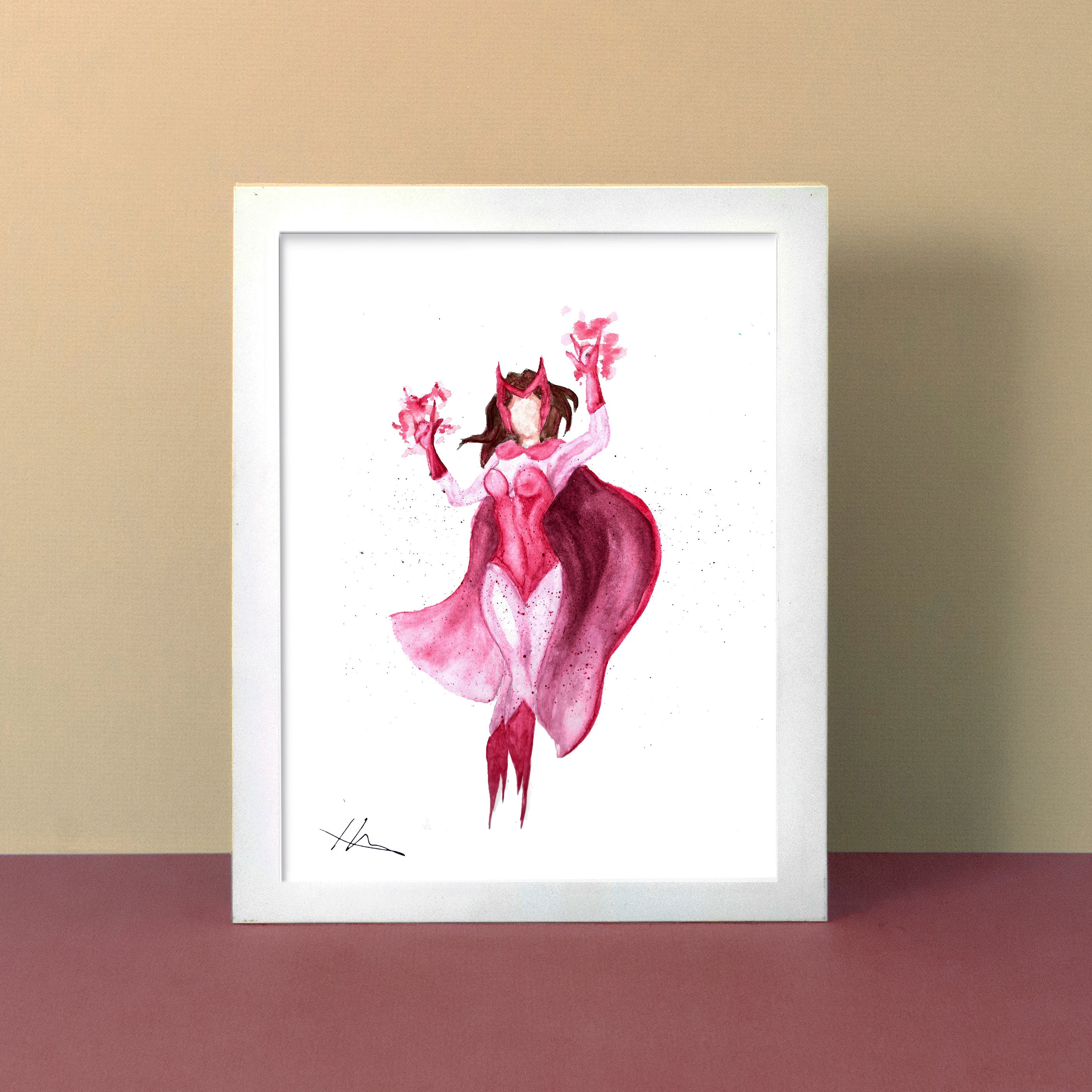 Scarlet Witch / Art Print by Herofied / Metal Canvas & -  Sweden