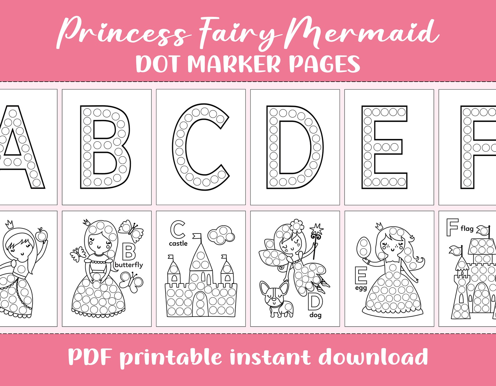Kids Coloring Pages, Dot Marker Coloring Pages, Children Coloring ...