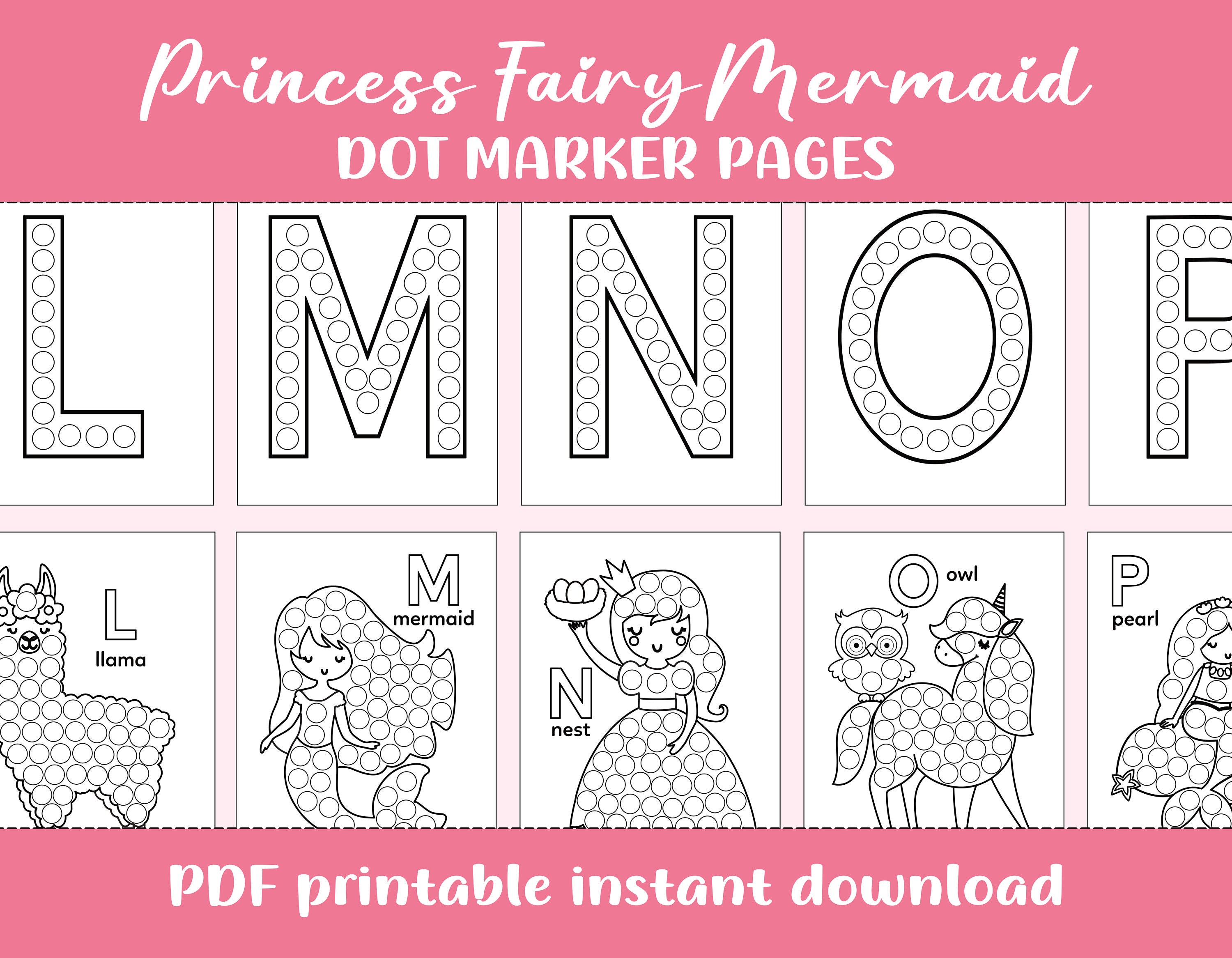 Kids Coloring Pages, Dot Marker Coloring Pages, Children Coloring ...