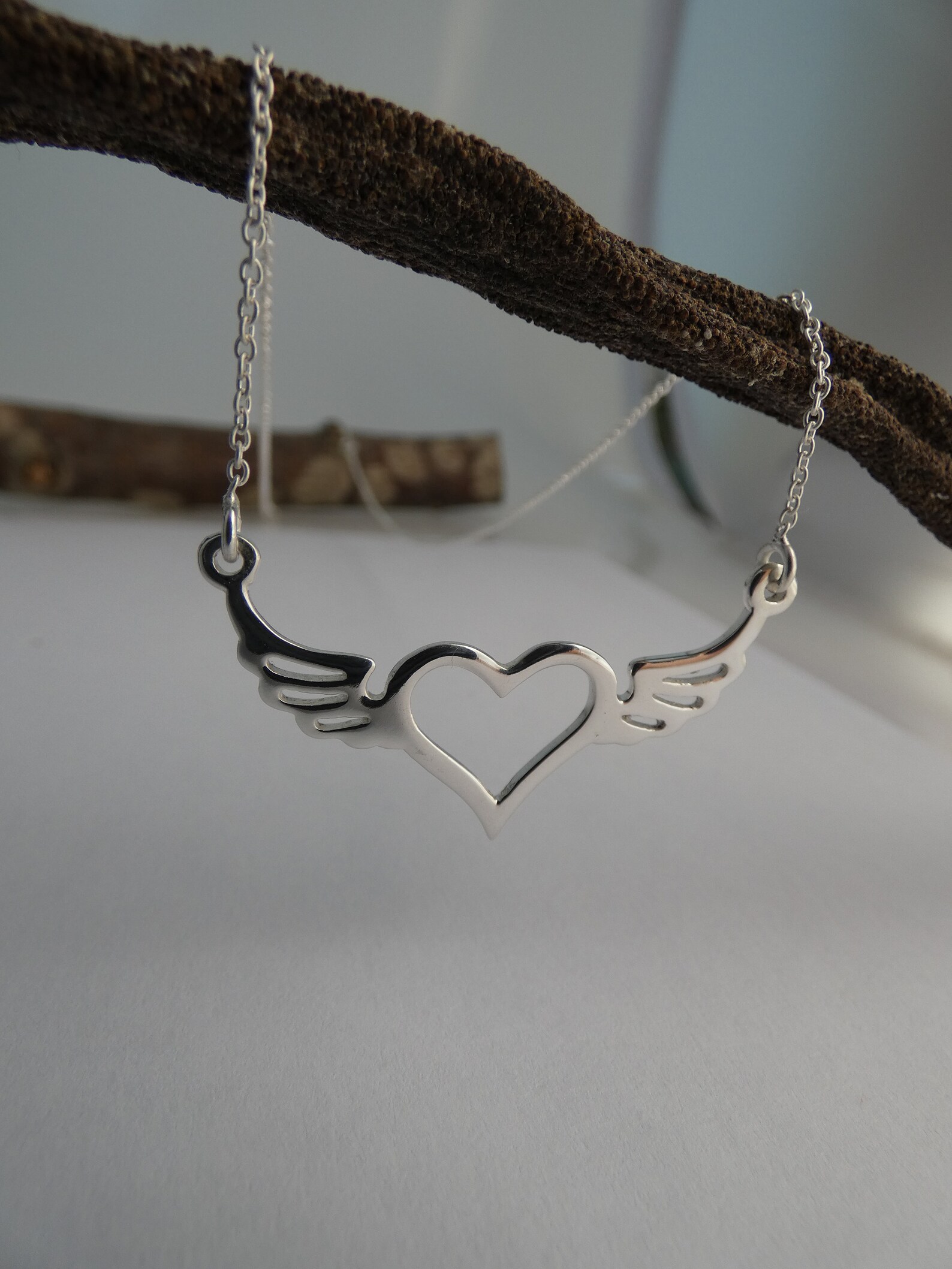 A Light Heart Lives Long Pendant Sterling Silver Heart With Etsy