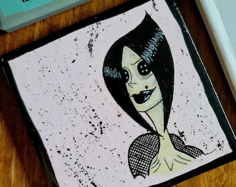 Sottobicchiere in ceramica Coraline - Arte Coraline, Opere d'arte di Tim Burton, Arte carina e raccapricciante, Arredamento gotico, Opere d'arte occulte, Arte stregata, Altra madre Coraline