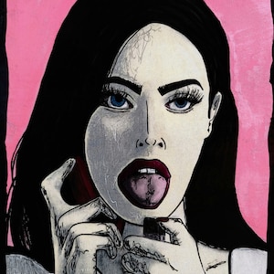 Megan Fox - 8x10 Art Print, Jennifer&#39;s Body, Horror Movie, Gothic Deco, Occult Art, Creepypasta, Surrealism, Dark Artwork, Witchcraft Art