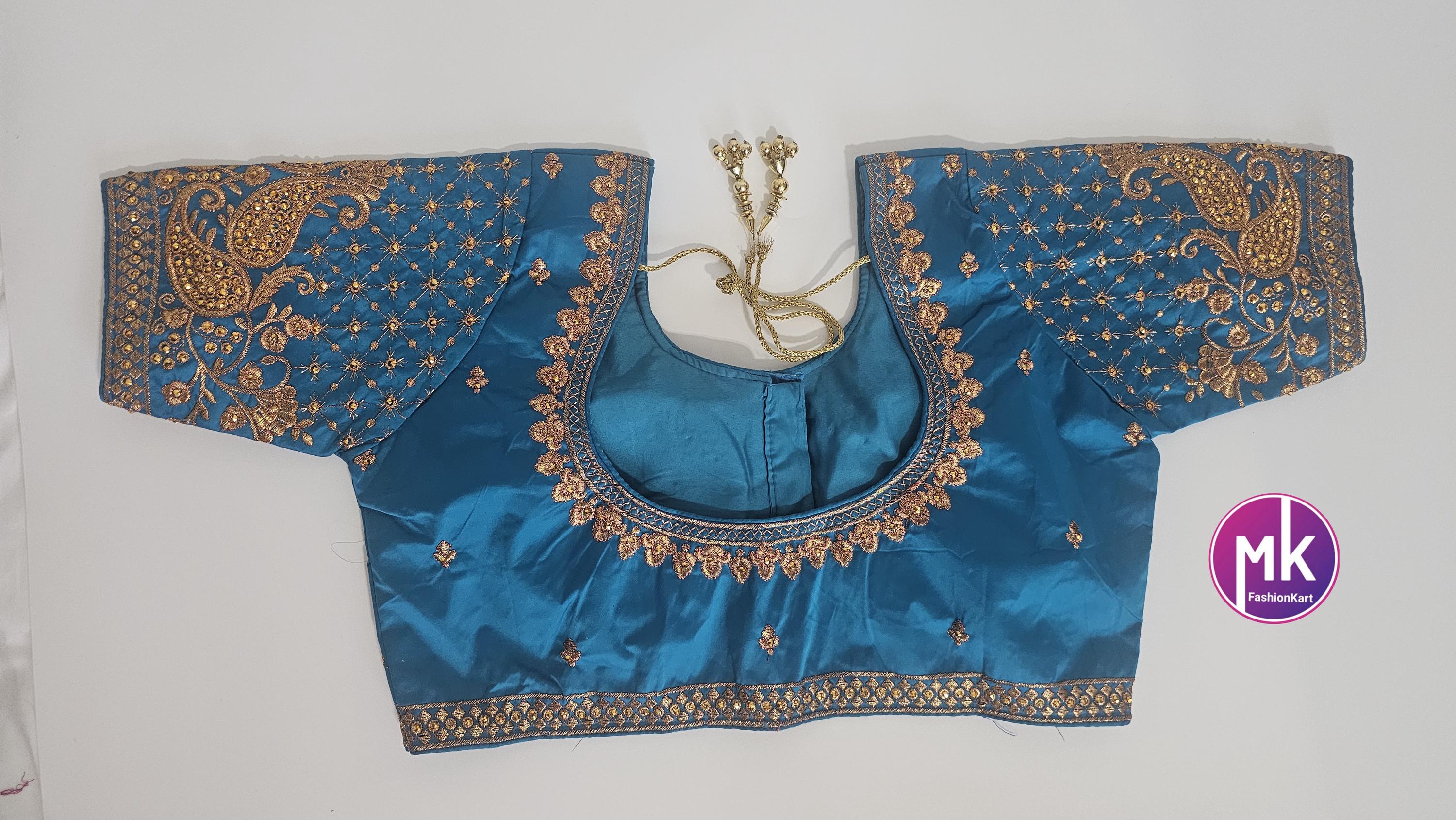 Readymade Saree Blouse - Soft Silk Embroidery Blouses for Saree