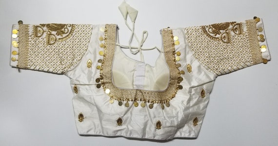 Readymade Saree Blouse White Color 