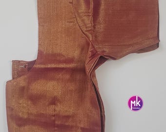 Readymade Saree Blouse/Lehenga Blouse MKBL2236 - Vibrant colors Tissue Silk base blouse with lining - Size 42" -MK Fashionkart