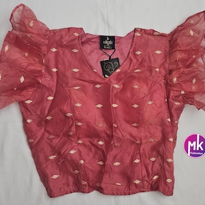 Readymade Multi-color Crop top for Saree/Lehenga - Princess cut with padded - Size XL (105 cm) - MK Fashionkart