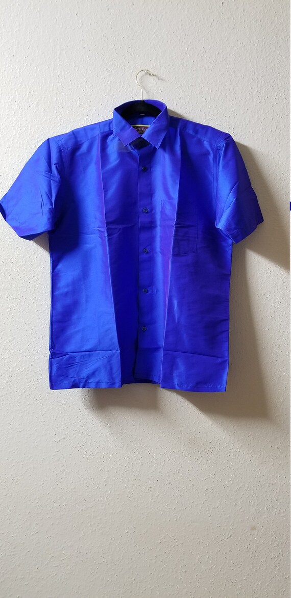 blue party wear shirt