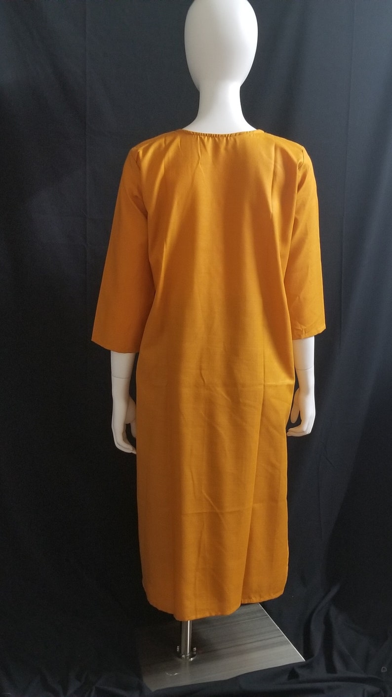 MK Fashionkart Indian Fashion Jewelry 42 size Rayon Mustard color Kurti XL