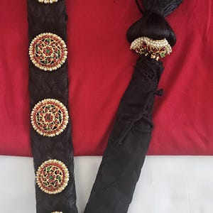 Handmade Jada Billa/Savaram Jada/Ready Jada set for wedding/Bharathanatiyam/Kuchipudi Dance/Hair Accessories/Bridal Hair Decoration
