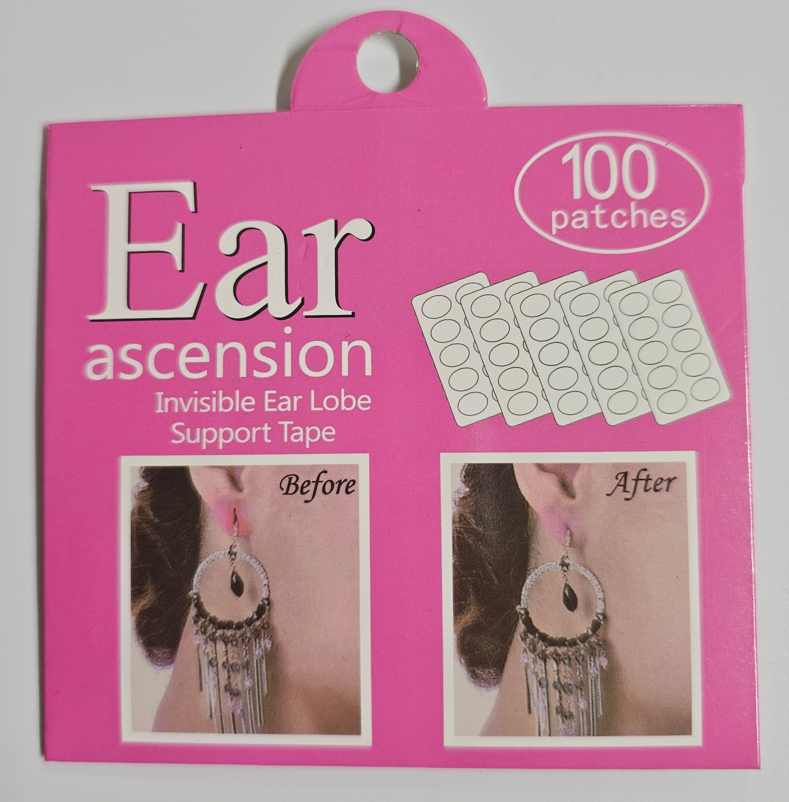 Invisible Ear Lobe Support Tape Earring Backs for Droopy Ears Ear Care Products for Torn or Stretched Ear Lobes 100 Patches Etsy Canada