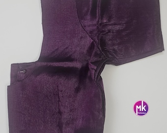 Readymade Saree Blouse/Lehenga Blouse MKBL2236 - Vibrant colors Tissue Silk base blouse with lining - Size 44" -MK Fashionkart