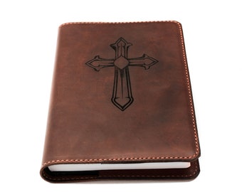 KJV Large Print Bible, Full Grain Cowhide Leather Bible, KJV bible Personalized. Personalized