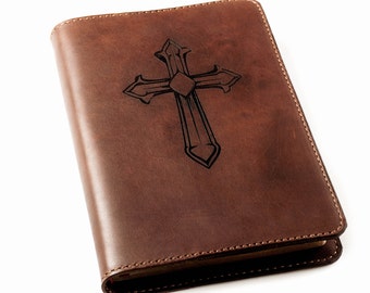 Biblia ESV de líneas finas, Biblia de piel de vaca de grano completo, Biblia hecha a mano, Biblia ESV.