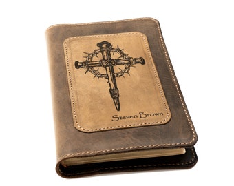 KJV Thinline Bible, Full Grain Cowhide Leather Bible, Handmade Bible, KJV Bible .KJV bible personalized.