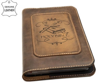 NIV Giant Print Bible, Full Grain Leather Bible, NIV Large Print Bible, NIV Bible, Personalized.