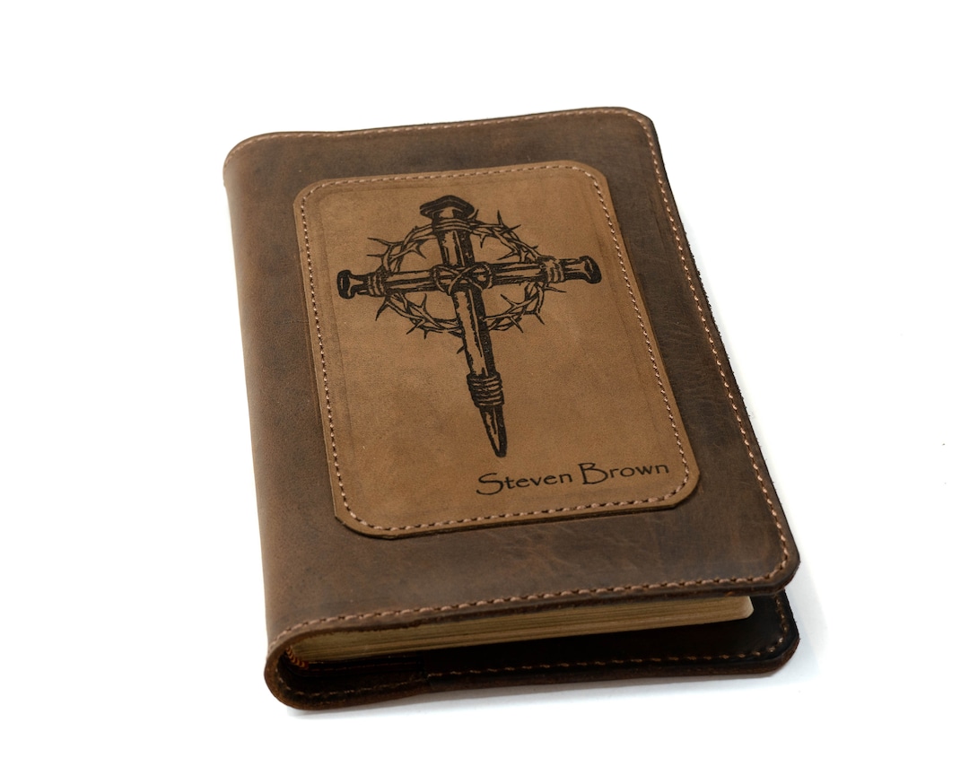 NKJV Thinline Bible, Full Grain Cowhide Leather Bible, Handmade Bible