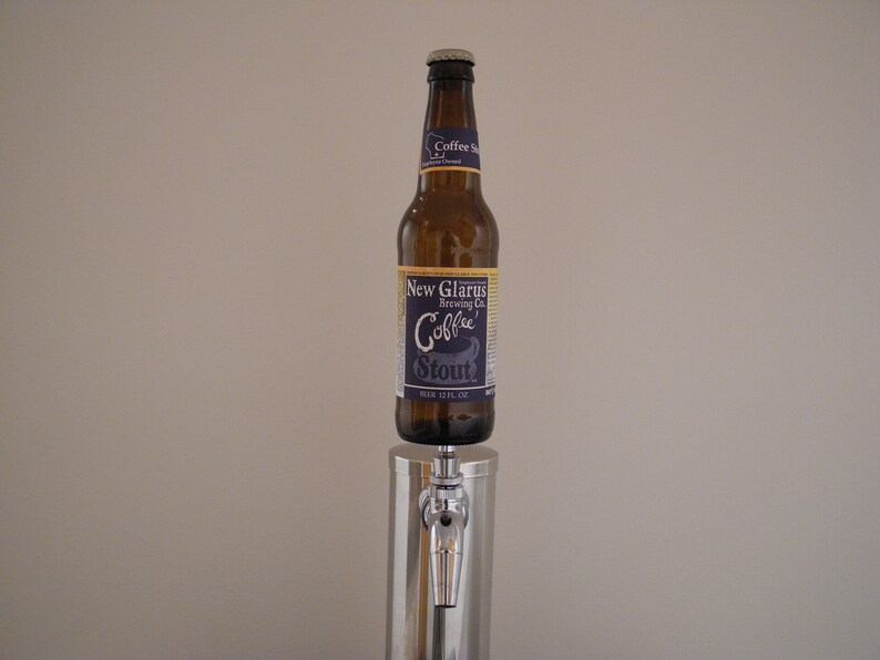 Beer Tap Handle From New Glarus Coffee Stout Bottle Great Etsy