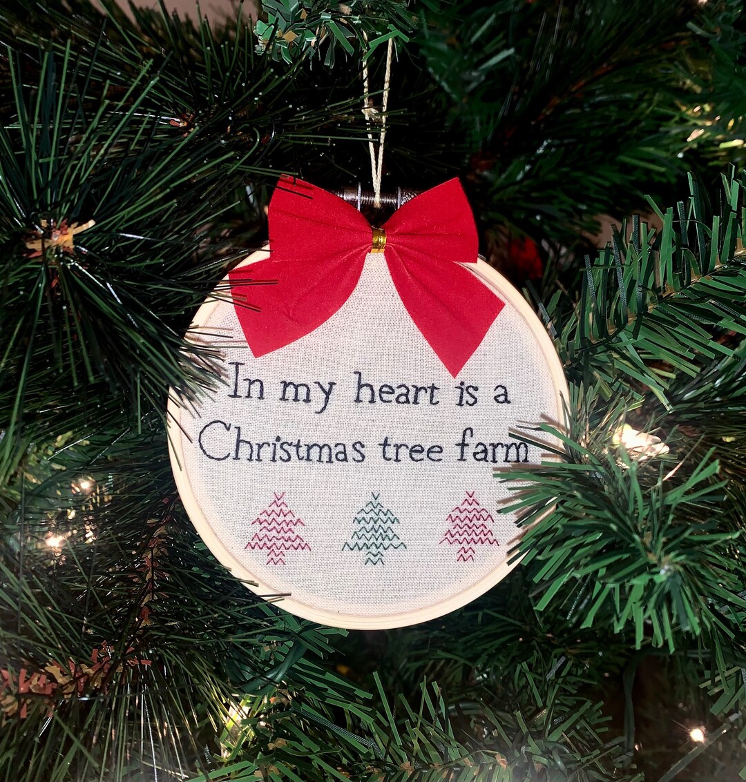 Christmas Tree Farm Taylor Swift Embroidery Ornament 4 Inch Hoop Etsy