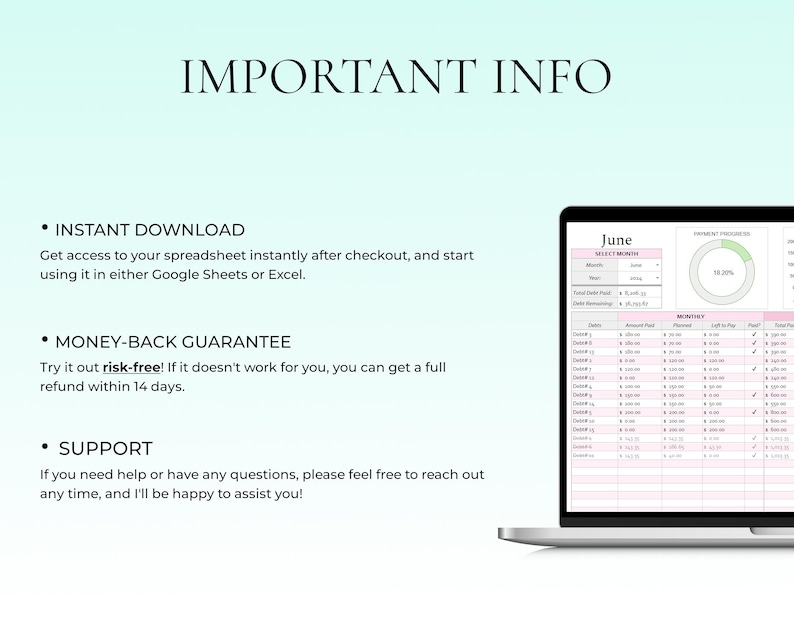 Debt Payoff Tracker Debt Snowball Spreadsheet Google Sheets Debt Tracker Financial Planner Debt Payment Tracker Monthly Budget Spreadsheet image 10