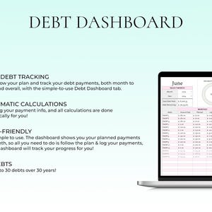 Debt Payoff Tracker Debt Snowball Spreadsheet Google Sheets Debt Tracker Financial Planner Debt Payment Tracker Monthly Budget Spreadsheet image 3
