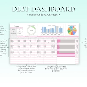 Debt Payoff Tracker Debt Snowball Spreadsheet Google Sheets Debt Tracker Financial Planner Debt Payment Tracker Monthly Budget Spreadsheet image 6