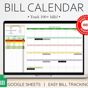 Bill Calendar Spreadsheet for Google Sheets