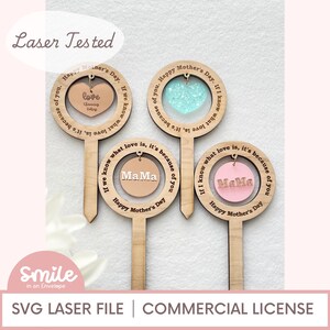 Pacote SVG de palitos de plantas para o dia das mães A I Palitos de plantas SVG I Topo de bolo SVG I Palitos de plantas I Topo de bolo I Dia das mães I Presente para mãe