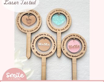 Mother's Day Plant Stick SVG Bundle: Laser Cut File (Digital Download)