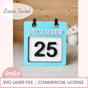 25 december Kalender-SVG I Kerst-SVG I Feestdagen-SVG I Kalender I Laserklaar bestand I X-tool I Glowforge I Kerstmis I 25 december I