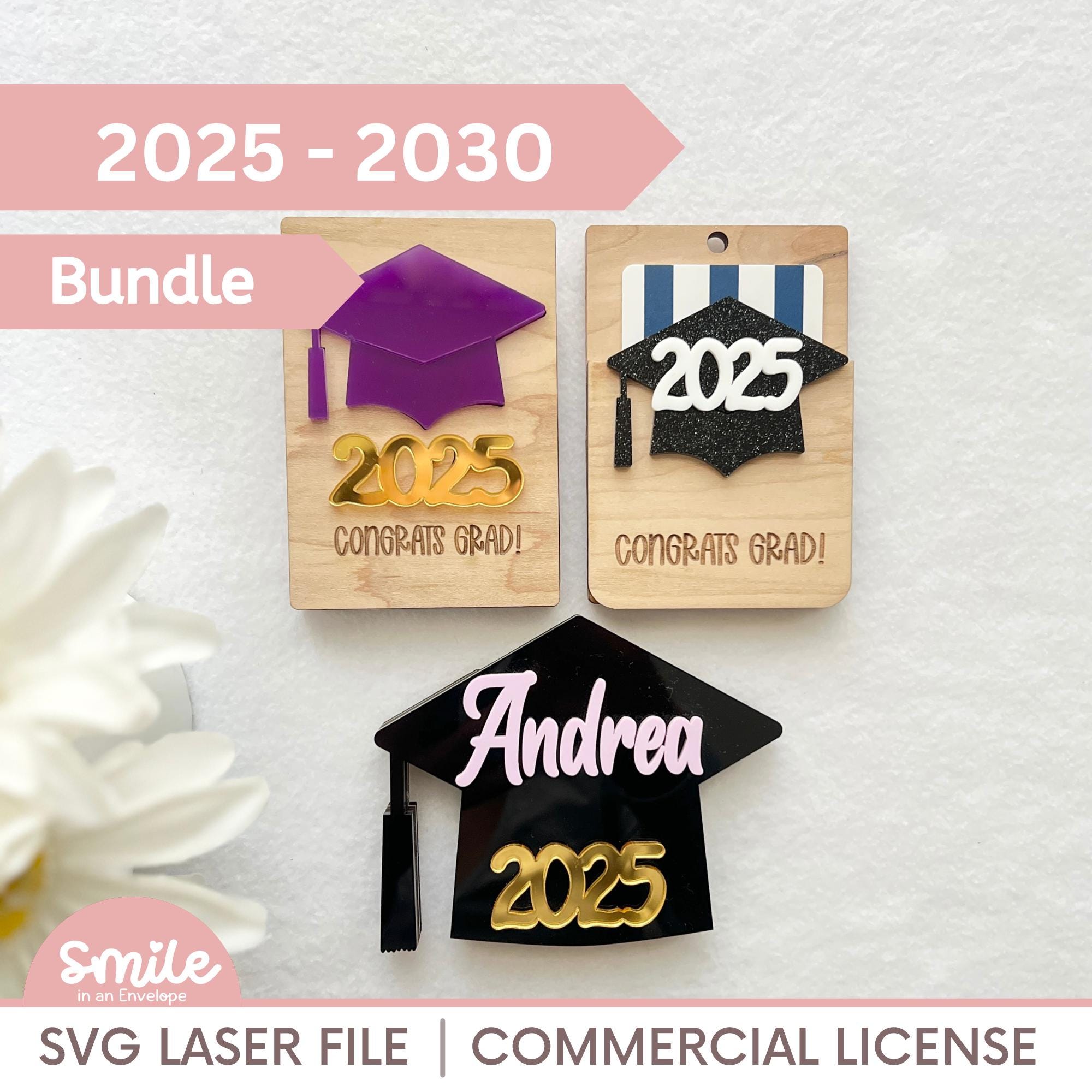 Graduation Gift Card Holder SVG Bundle, Laser Cut File - Etsy
