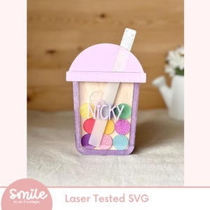 タピオカティーのご褒美ジャー SVG I ご褒美ジャー SVG I タピオカティー SVG I