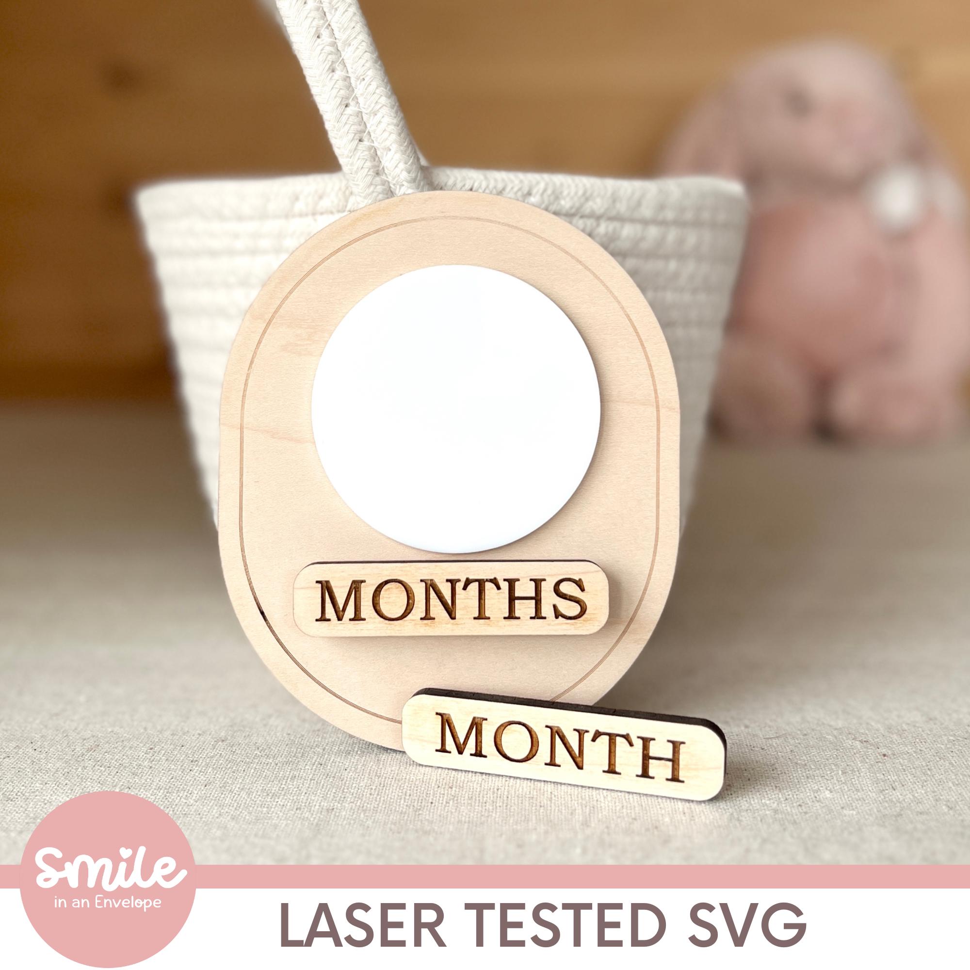 Baby Milestone Dry Erase Sign Circle SVG : Laser Cut File (digital ...
