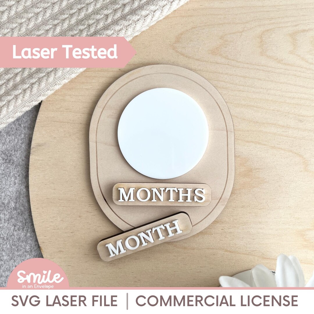 Baby Milestone Dry Erase Sign Circle SVG : Laser Cut File (digital ...