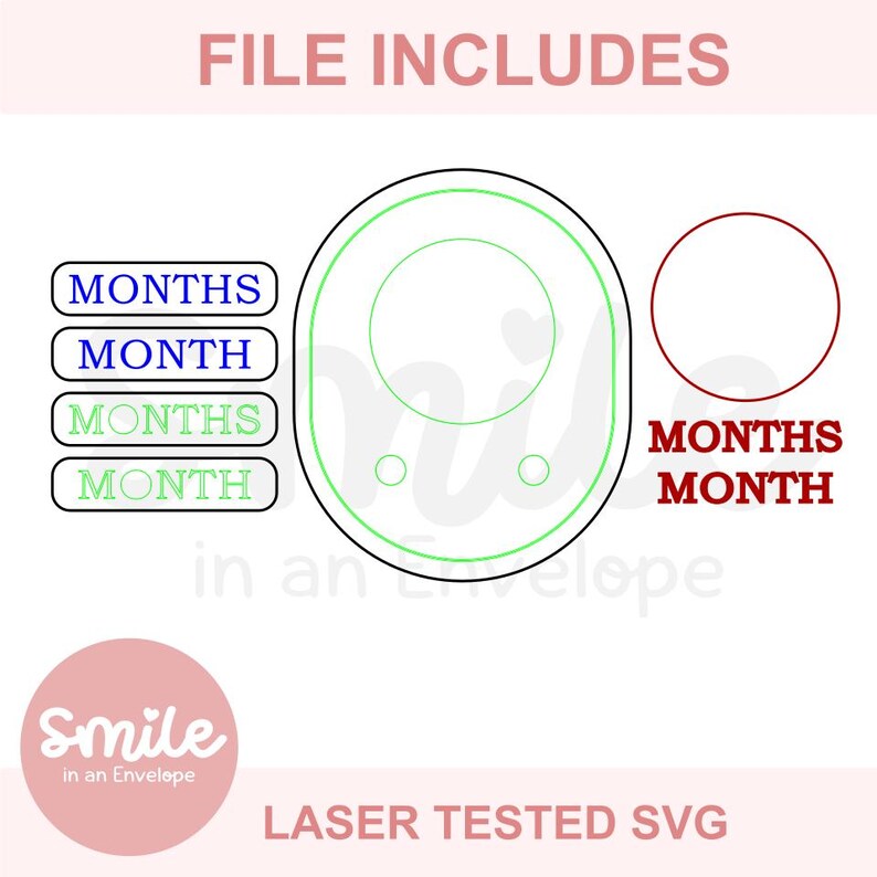 Baby Milestone Dry Erase Sign Circle SVG : Laser Cut File (digital ...