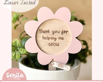 Mom Plant Stick SVG | Mother's Day Gift, Laser Cut File (Digital Download)
