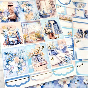 FOILED - Sweet Serenity - NIEUW formaat! Luxe weekplannerstickerset van 6 pagina's – verticale weekstijl