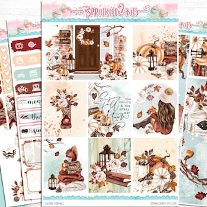 Autumn Romance - Weekly Planner Sticker Kit – Vertical Weekly Style