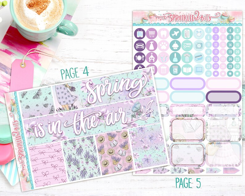 Lavender Fields - 10 Page Ultimate Planner Sticker Kit - for Erin ...
