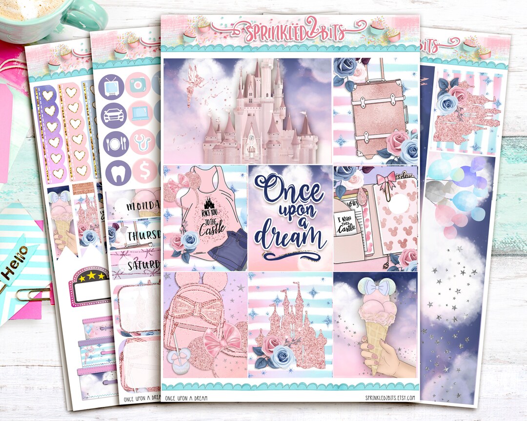 Once Upon a Dream - 4 Page Mini Weekly Planner Sticker Kit – Vertical ...