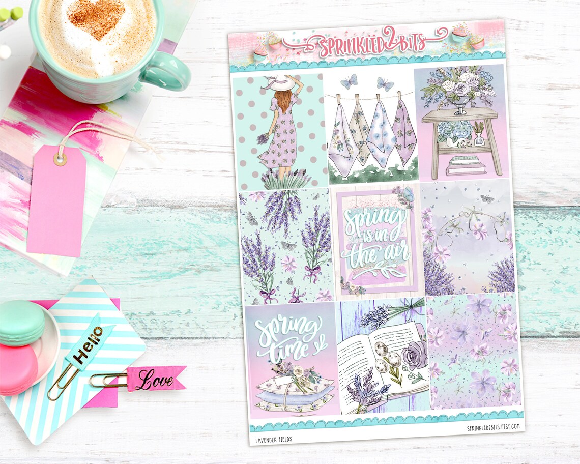 Lavender Fields - 10 Page Ultimate Planner Sticker Kit - for Erin ...