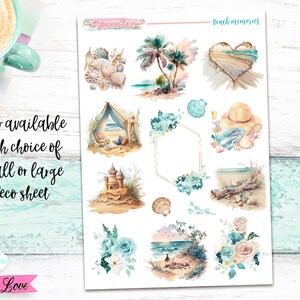 NEW Format! Beach Memories - 6-page Deluxe Weekly Planner Sticker Kit ...