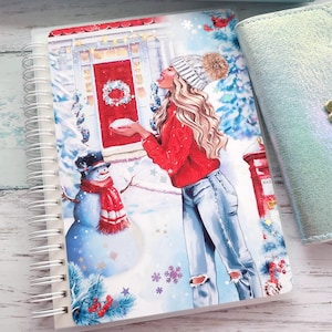 Zuhause für Weihnachten - Planner Sticker Buch / 5x7 oder 4x6 wiederverwendbares Sticker Buch / Planner Sticker Aufbewahrung / Planner Sticker Buch