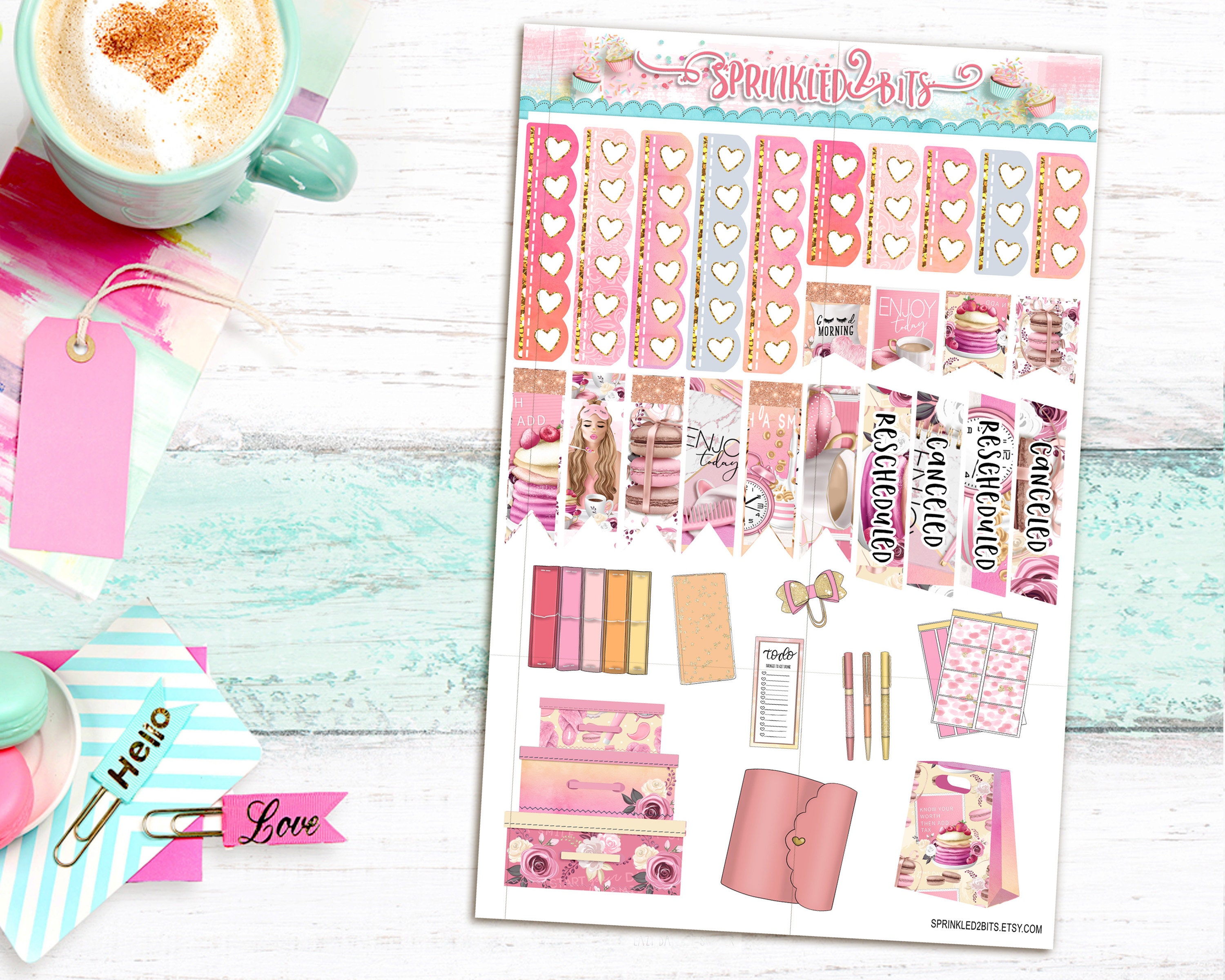 A New Day- 4 Page Mini Weekly Planner Sticker Kit – Vertical Weekly ...