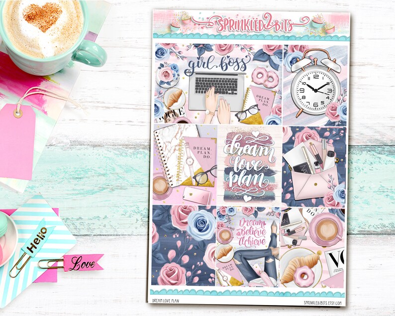 Dreams to Plans 4 Page Mini Weekly Planner Sticker Kit \u2013 Vertical ...
