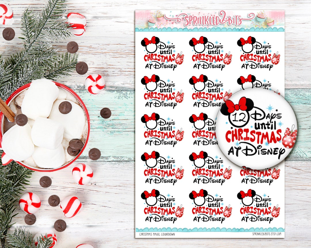 Christmas Magic Countdown - Planner Sticker Deco Sheet for Erin Condren ...